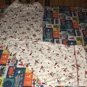 Red,black & white super soft cardinal Pajama pants (3X)